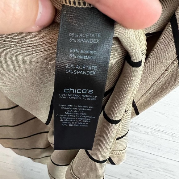 Chico’s Travelers Striped Clip Front Duster Cardigan Size M - Picture 8 of 9